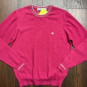 New Etro Sweater Crewneck Maroon Red Virgin Wool Sweater Pullover